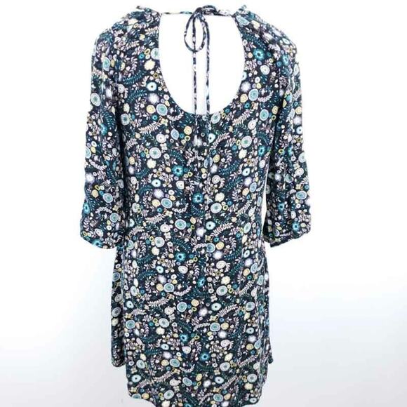 Floral Tunic Top Shirt Embroidered Keyhole Back Large Boho Country Grannycore - Picture 2 of 8